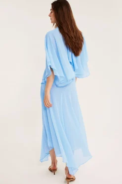 Asymmetrisk kjol i chiffong