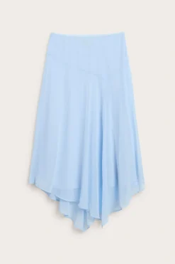 Asymmetrisk kjol i chiffong