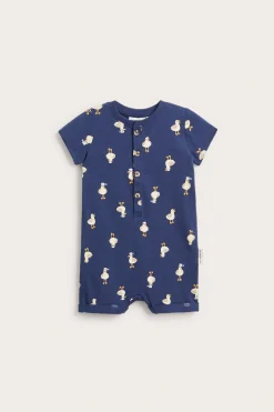 Babyjumpsuit med fiskmåsar