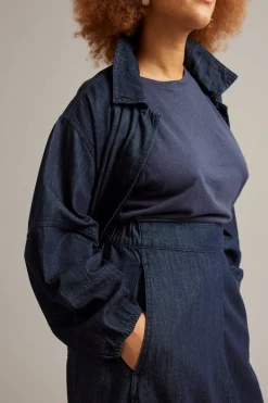 Barrelkjol i denim
