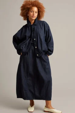 Barrelkjol i denim