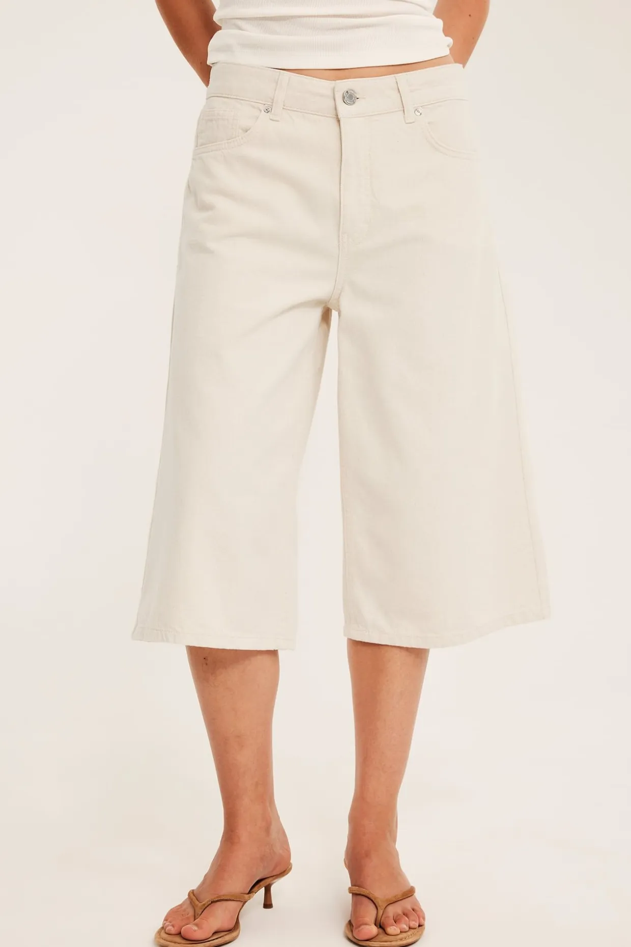 Bermudashorts i bomullstwill