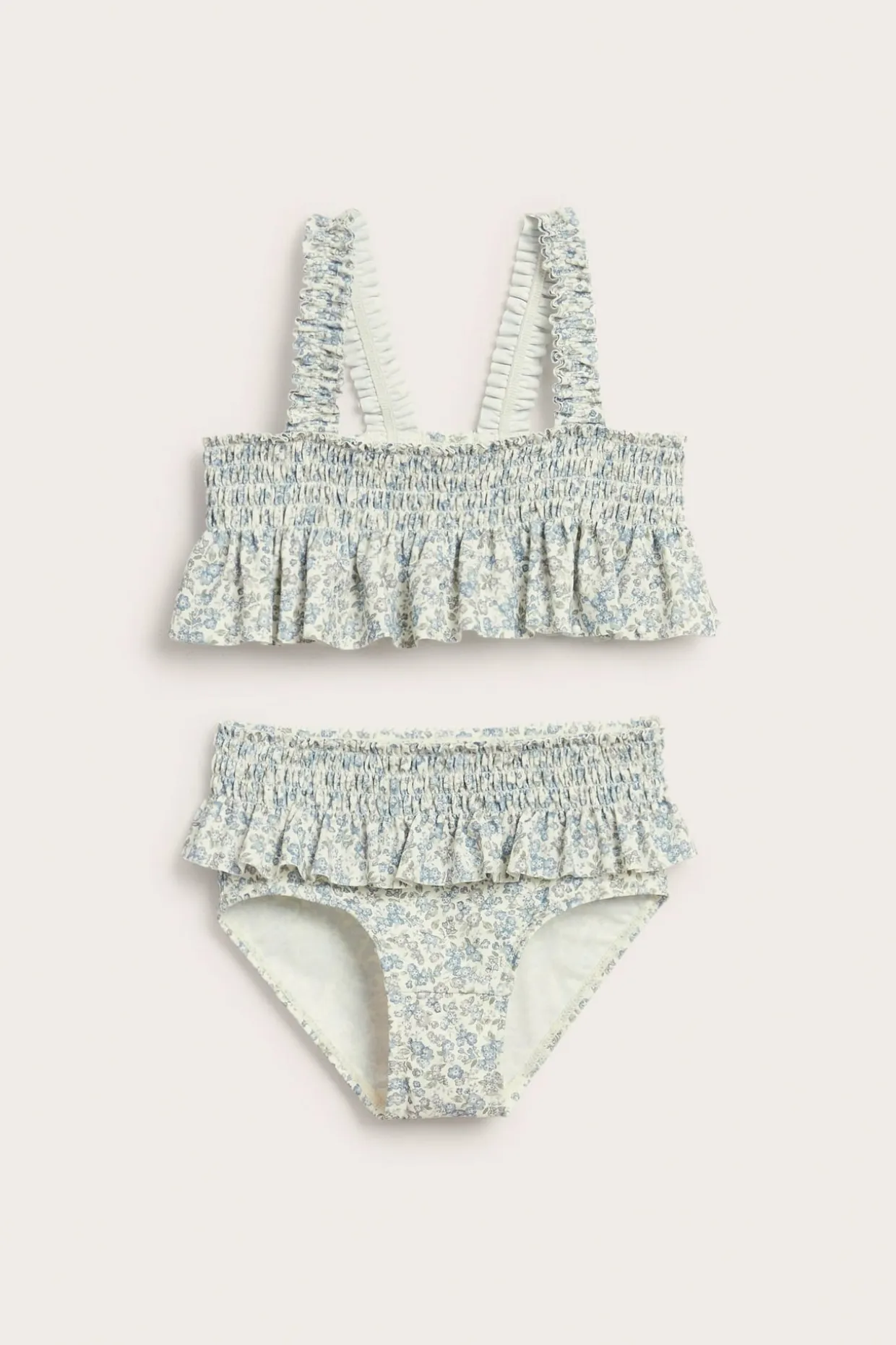 Bikini med smock och volang