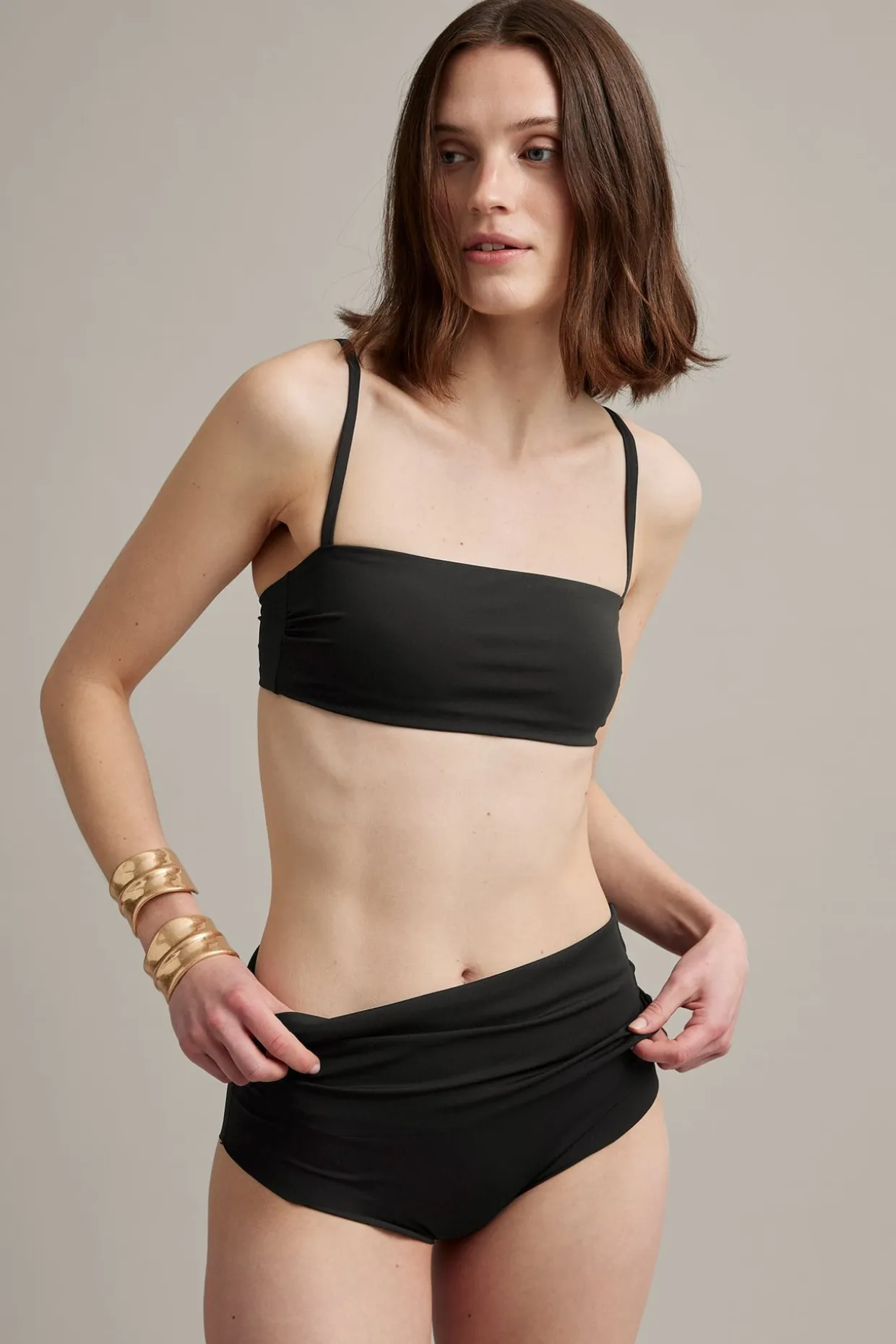 Bikinitrosa brief med nedvikbar midja
