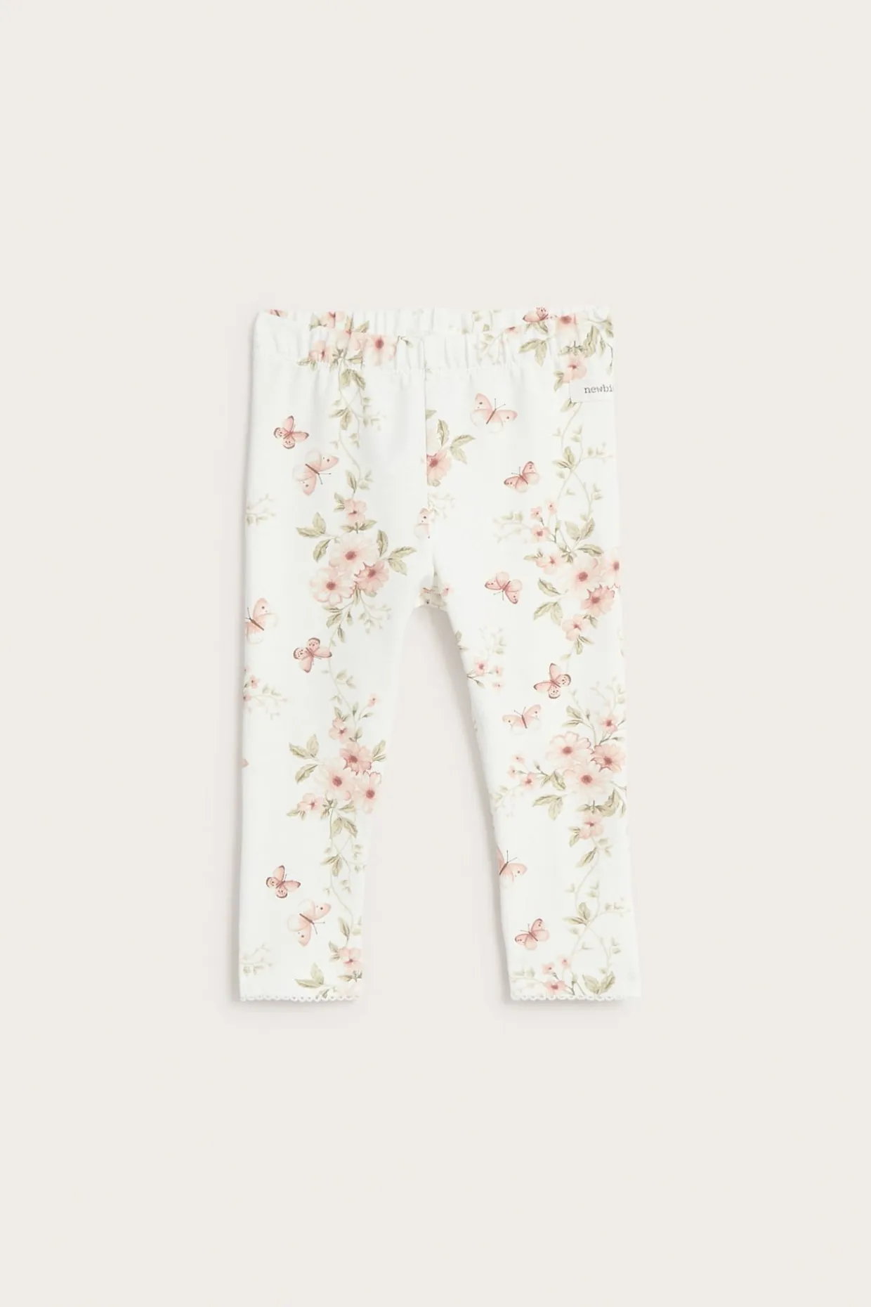 Blommiga leggings med fjärilar