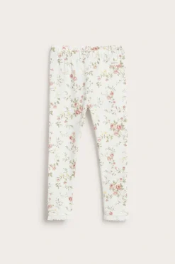 Blommiga leggings med spets