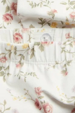 Blommiga leggings med spets