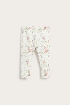 Blommiga leggings med volanger