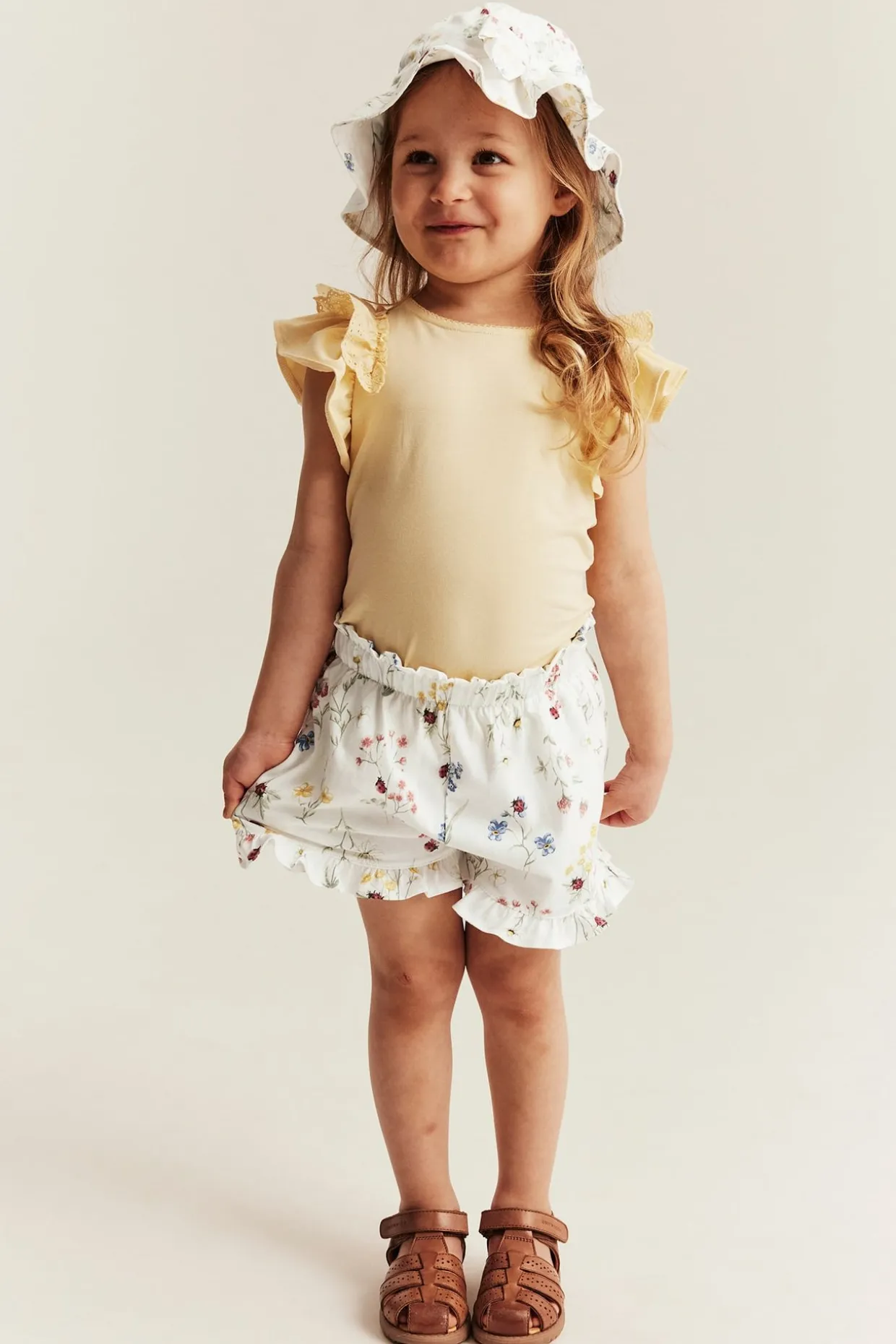 Blommiga shorts i jersey