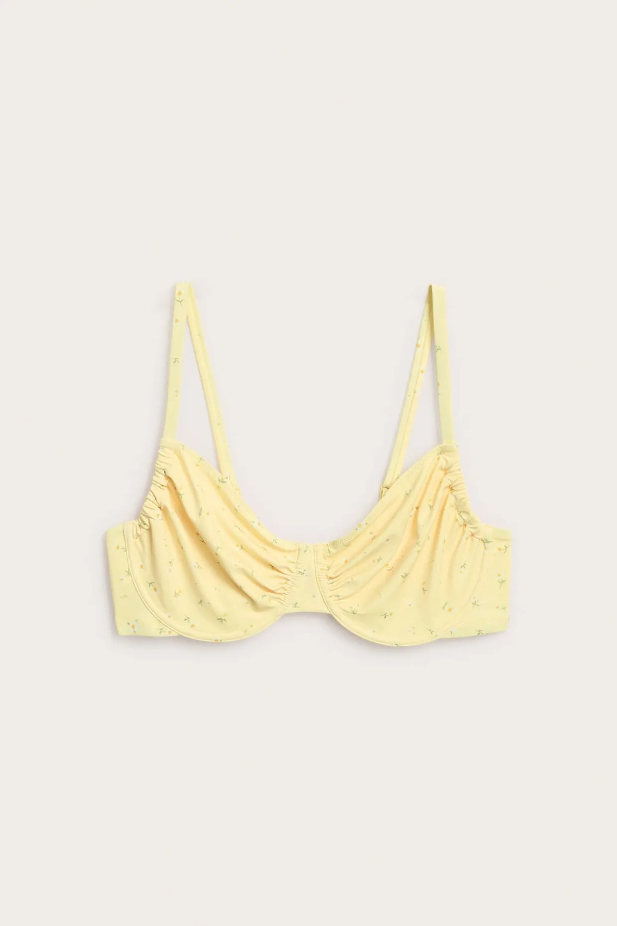 Blommig bikini-bh med bygel
