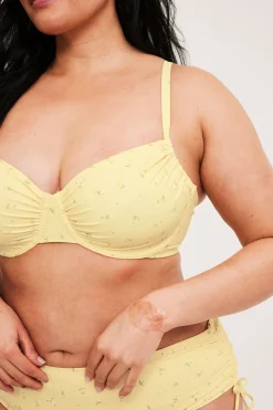 Blommig bikini-bh med bygel