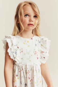 Blommig jerseyklänning
