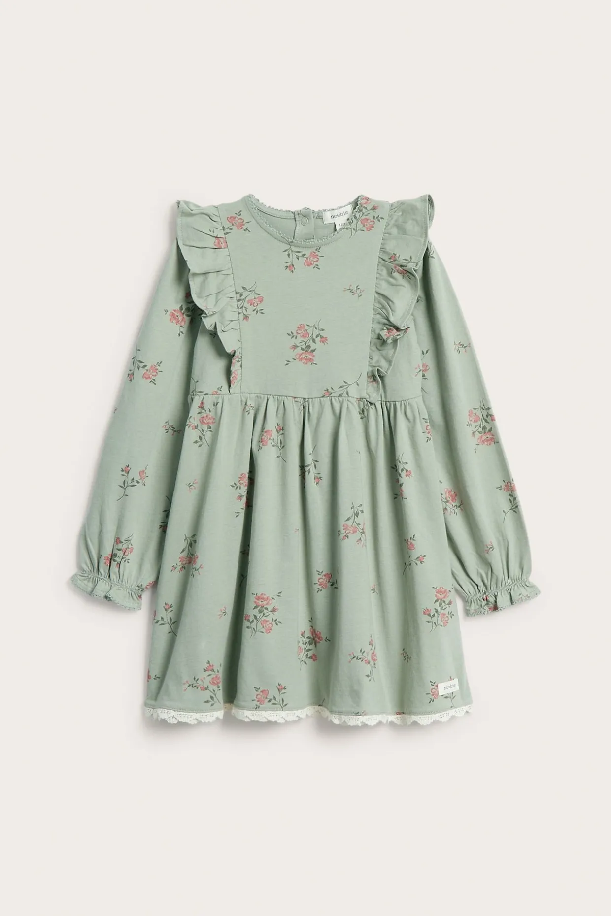 Blommig jerseyklänning