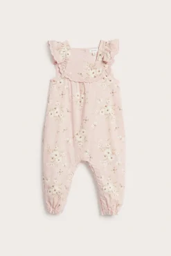 Blommig jumpsuit med fjärilar