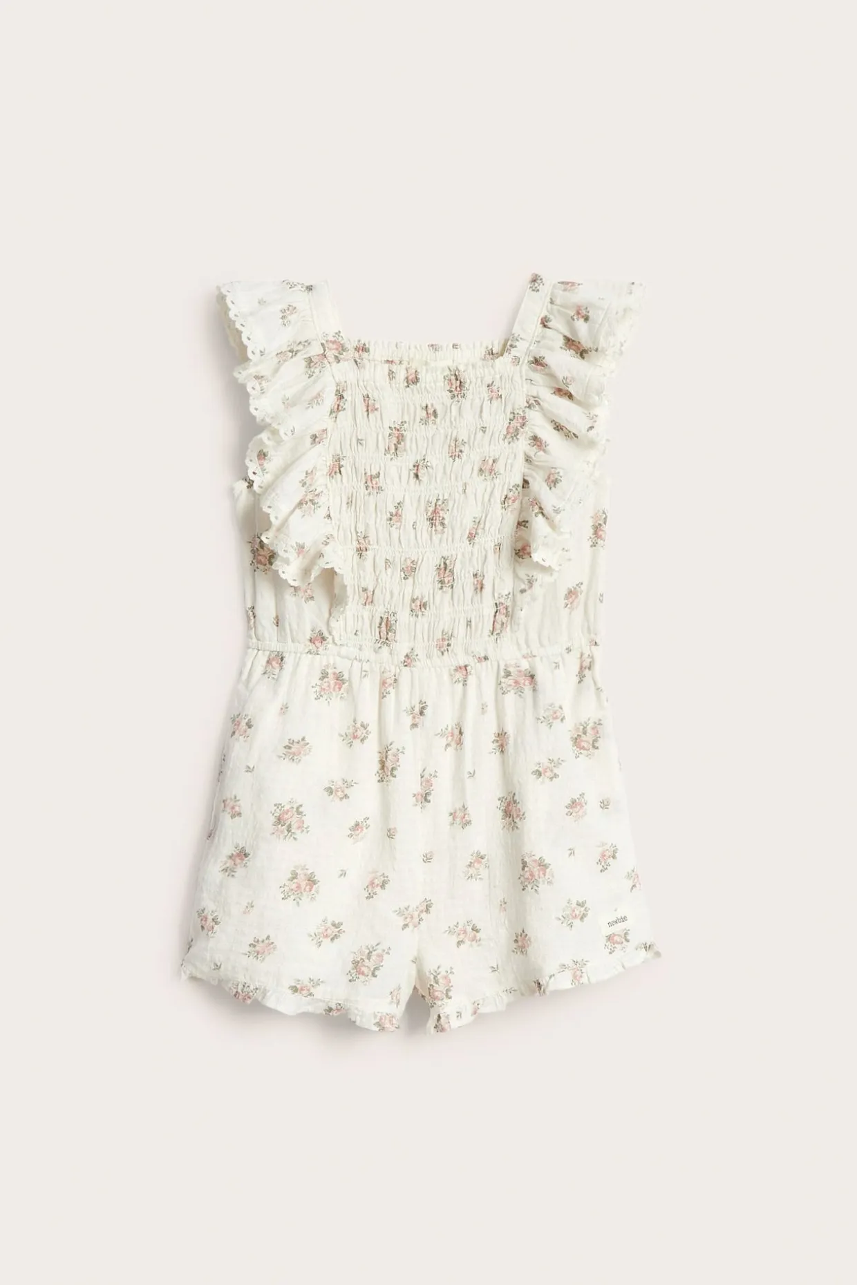 Blommig jumpsuit med volanger