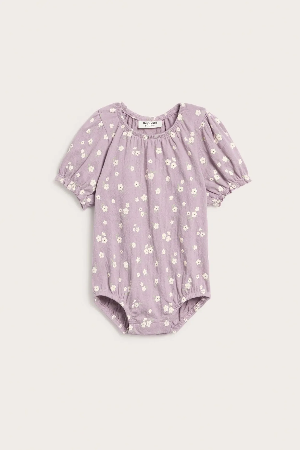 Blommig kortärmad body