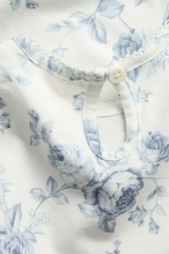 Blommig kortärmad body