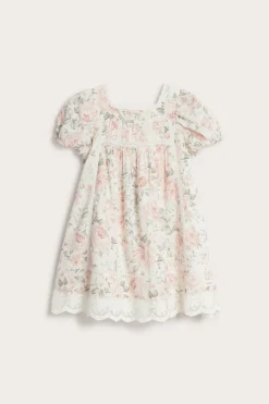 Blommig kortärmad klänning