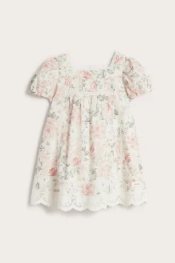 Blommig kortärmad klänning