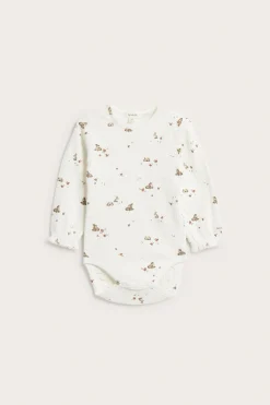 Blommönstrad ribbad body