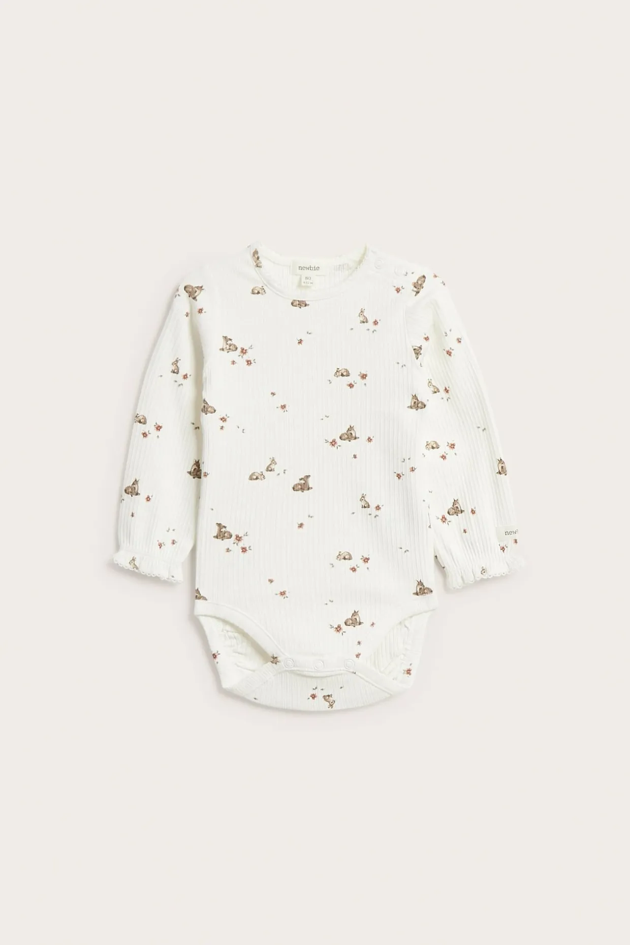 Blommönstrad ribbad body