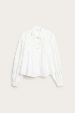 Blus med broderier