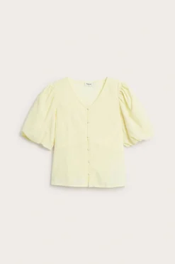 Blus med puffärm