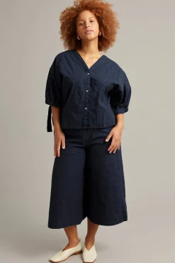 Blus med struktur