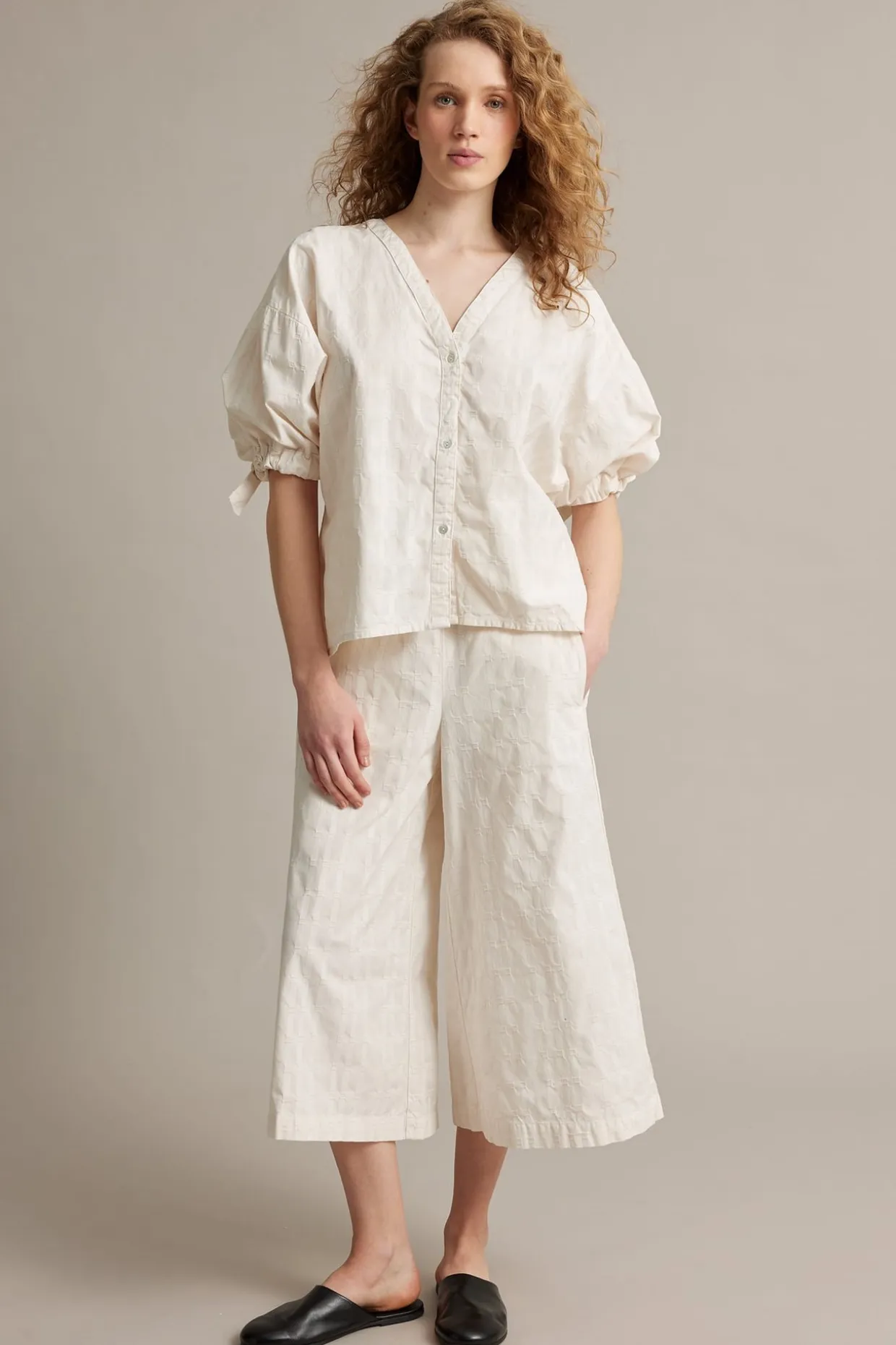 Blus med struktur