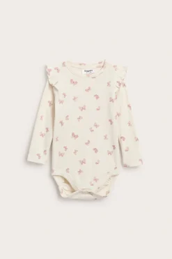 Body med volang och fjärilsmönster