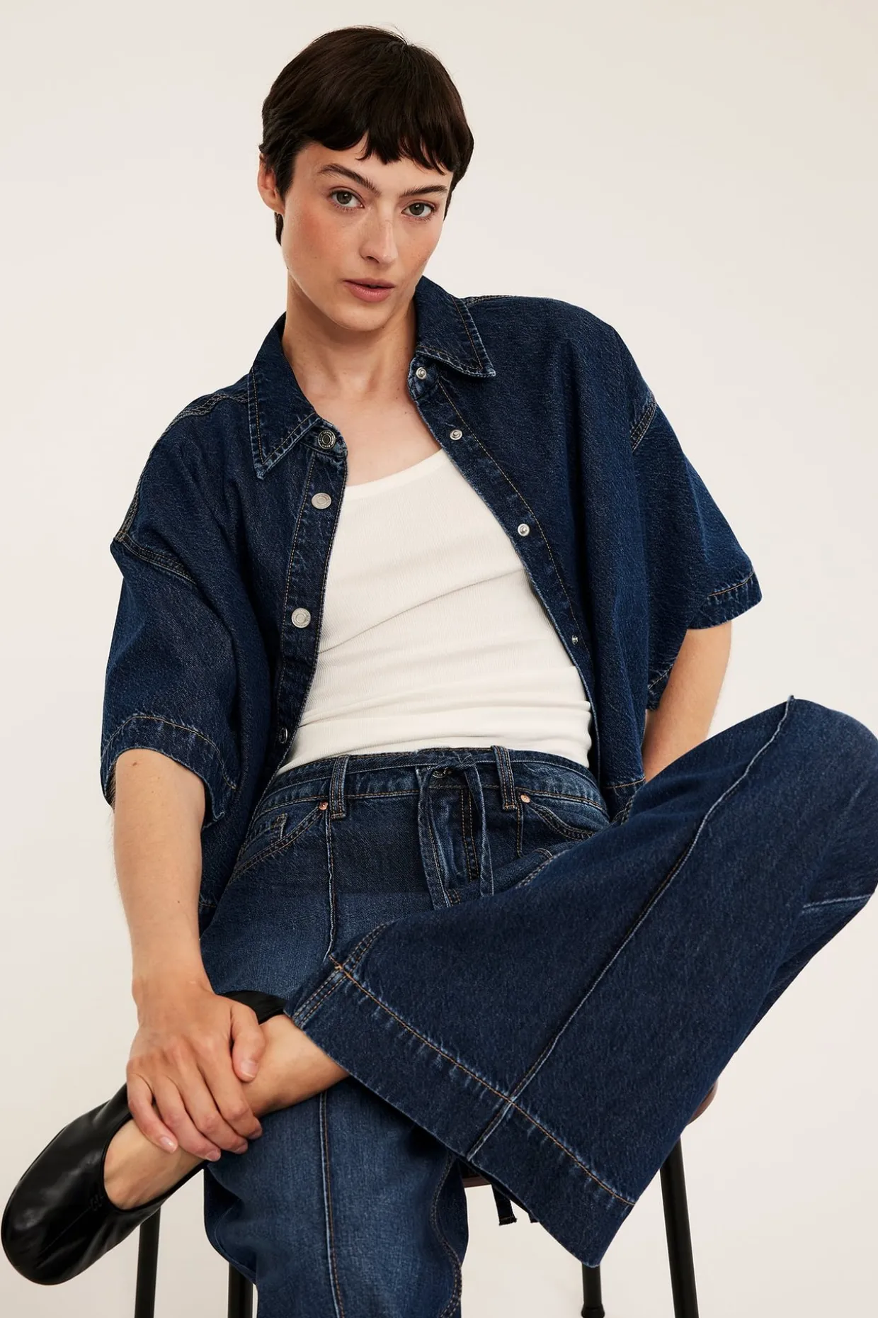 Boxig jeansskjorta