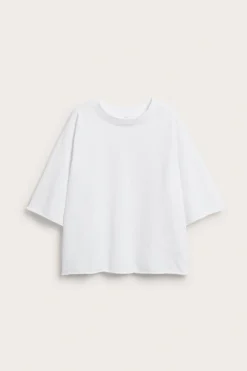 Boxig t-shirt med rullade kanter