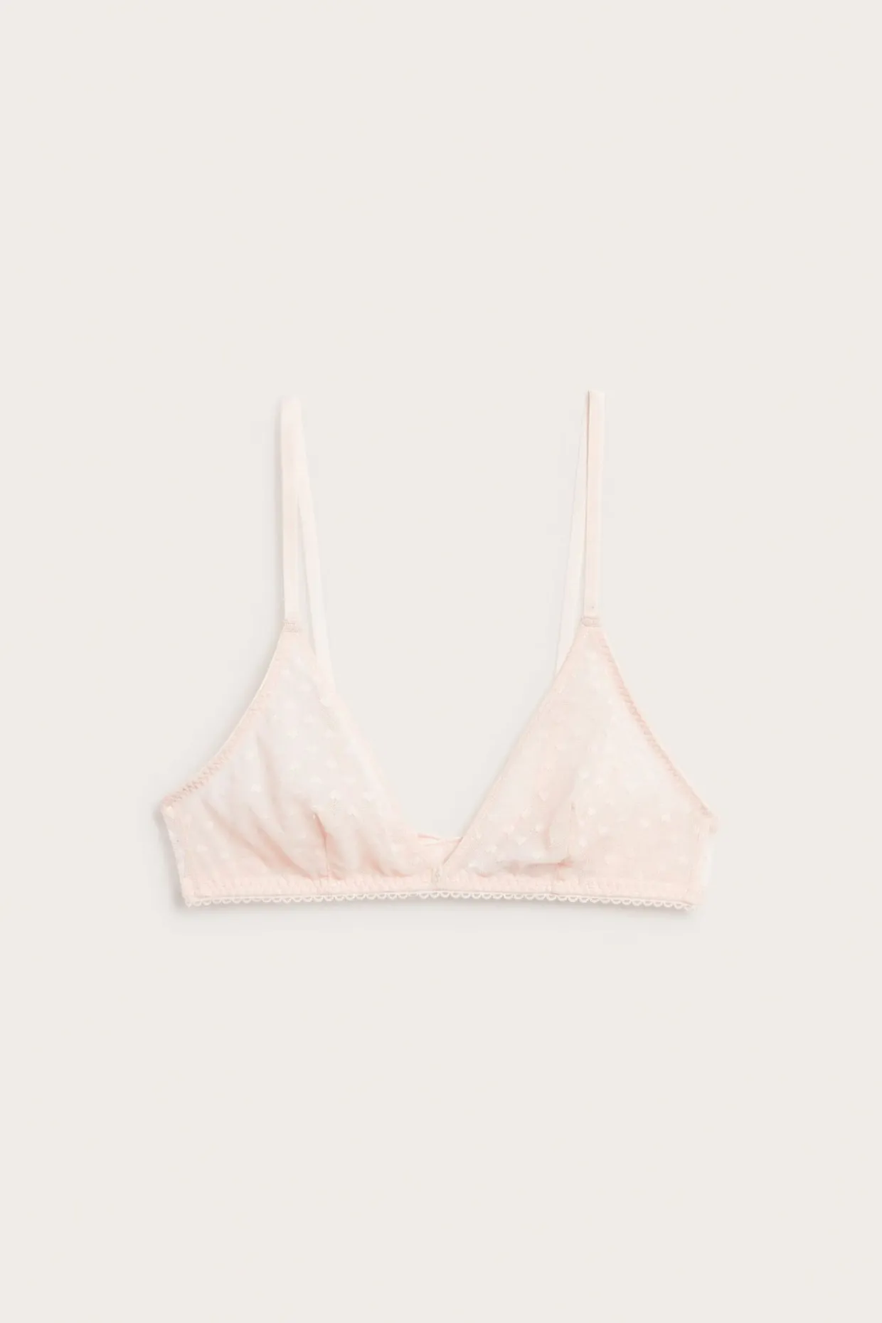 Bralette med hjärtmönster