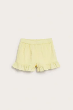 Broderade shorts med volang