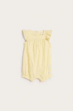 Broderad vävd romper