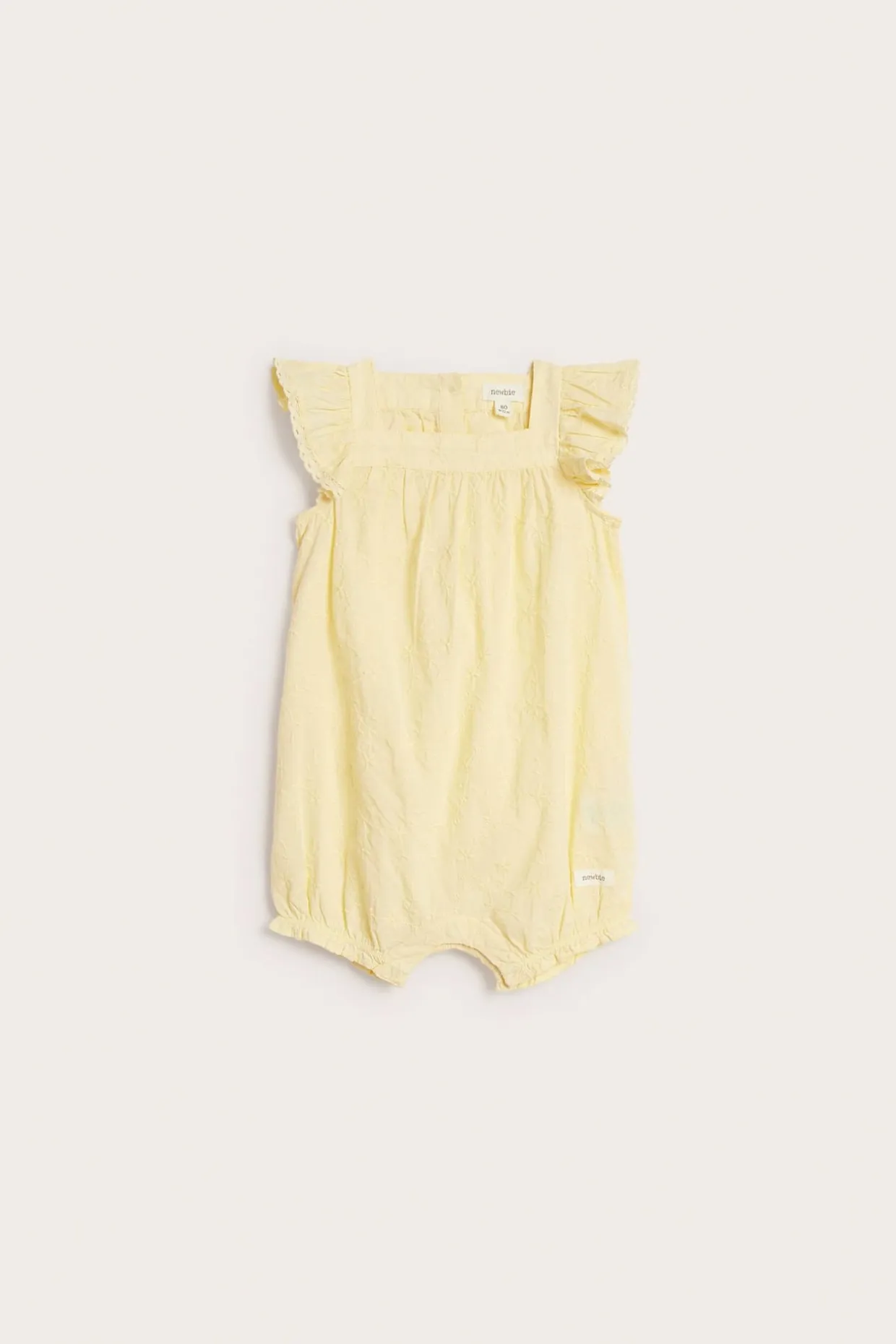 Broderad vävd romper