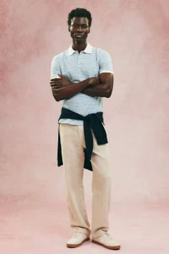 Byxa i linnemix regular fit