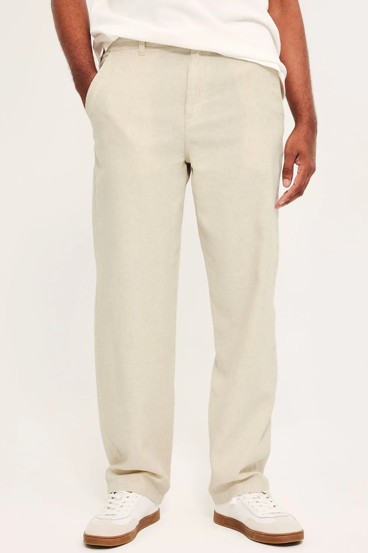 Byxa i linnemix regular fit