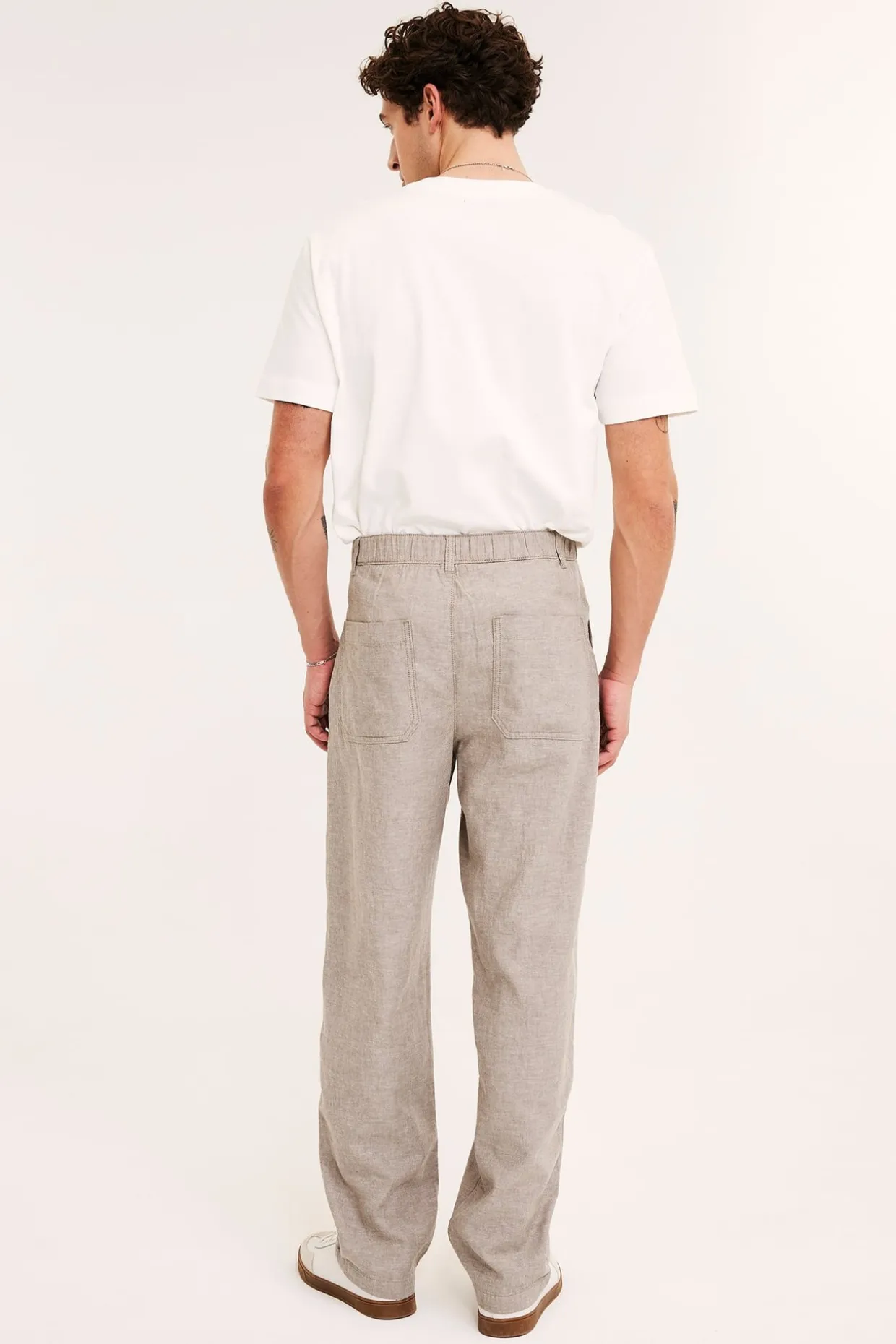 Byxa i linnemix regular fit