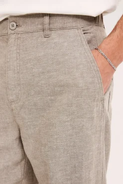 Byxa i linnemix regular fit