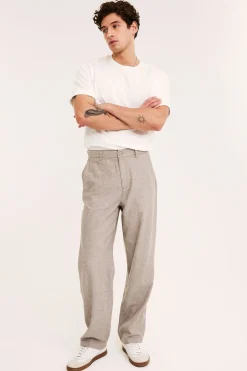 Byxa i linnemix regular fit