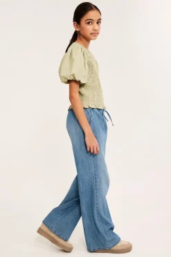Byxor i mjuk denim