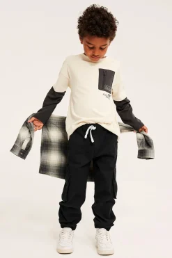 Cargobyxor i stretchig twill