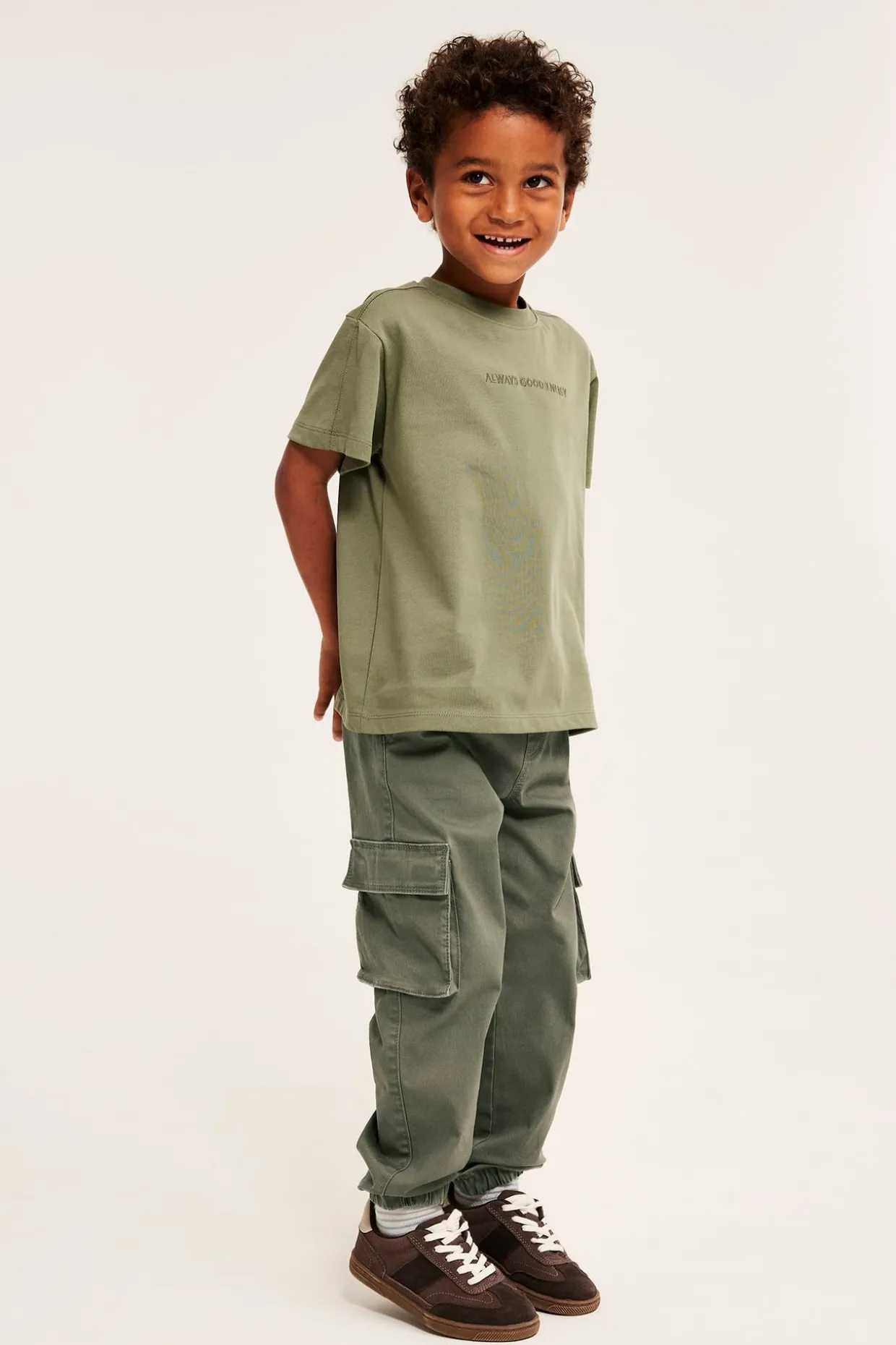 Cargobyxor i stretchig twill