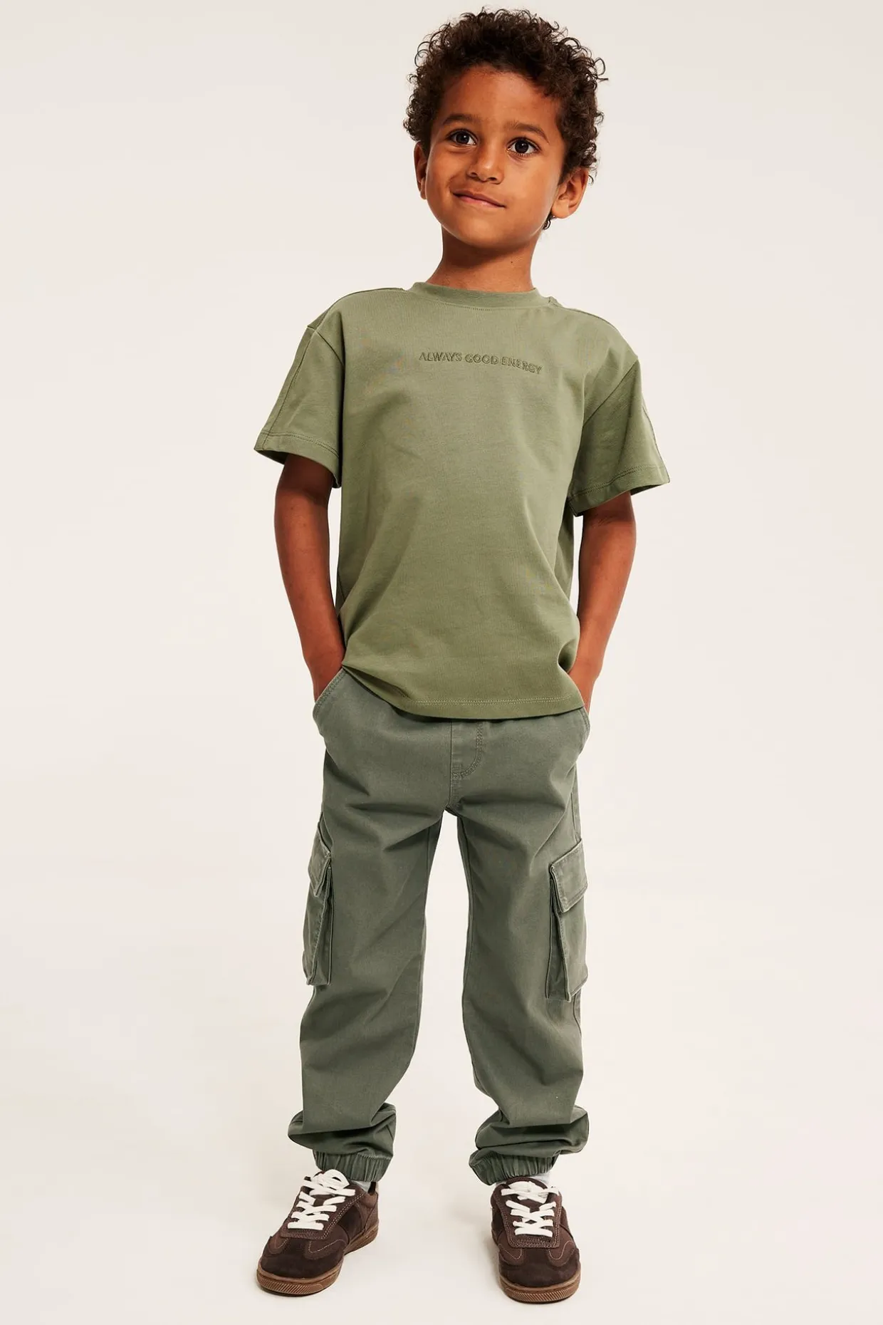 Cargobyxor i stretchig twill
