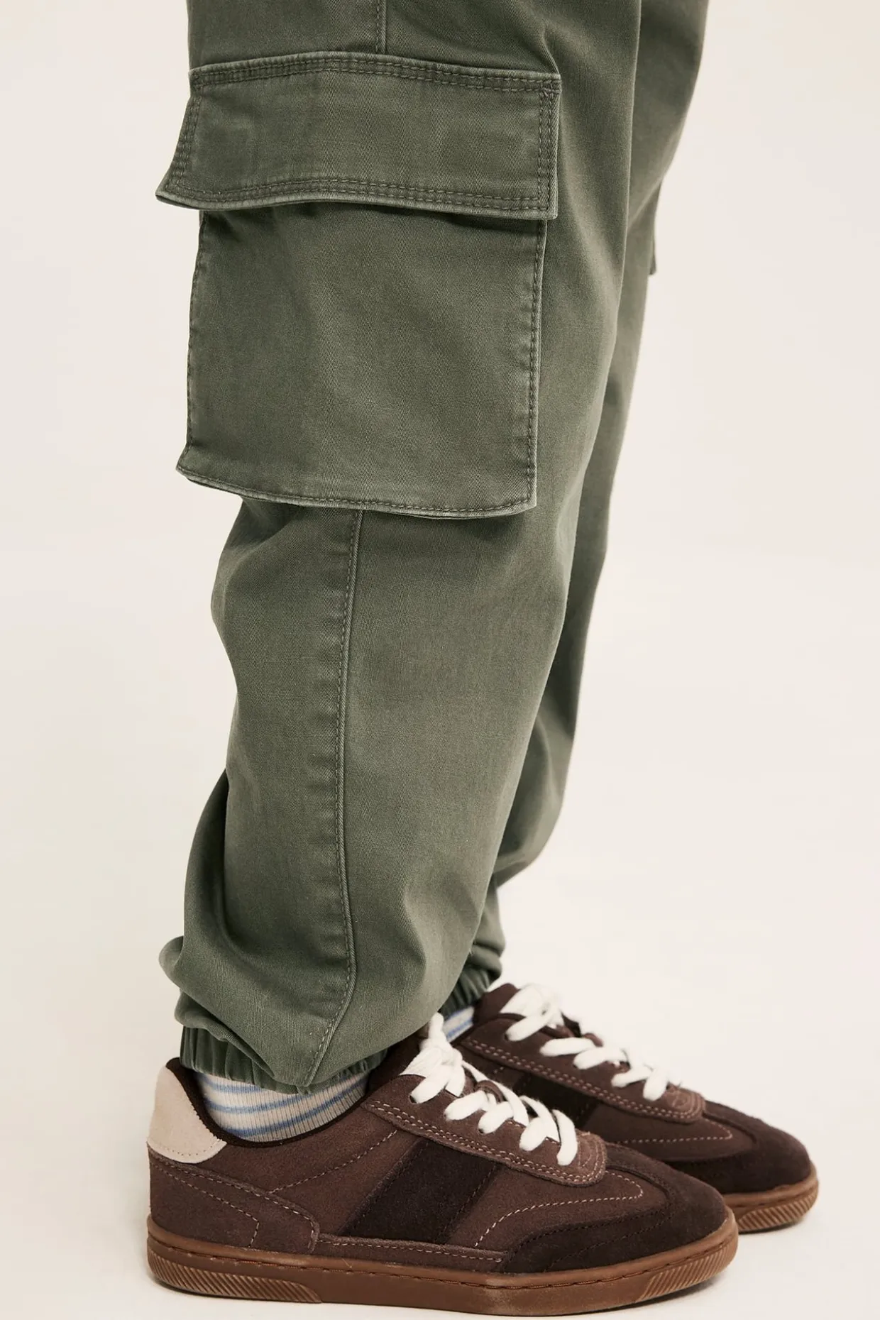 Cargobyxor i stretchig twill