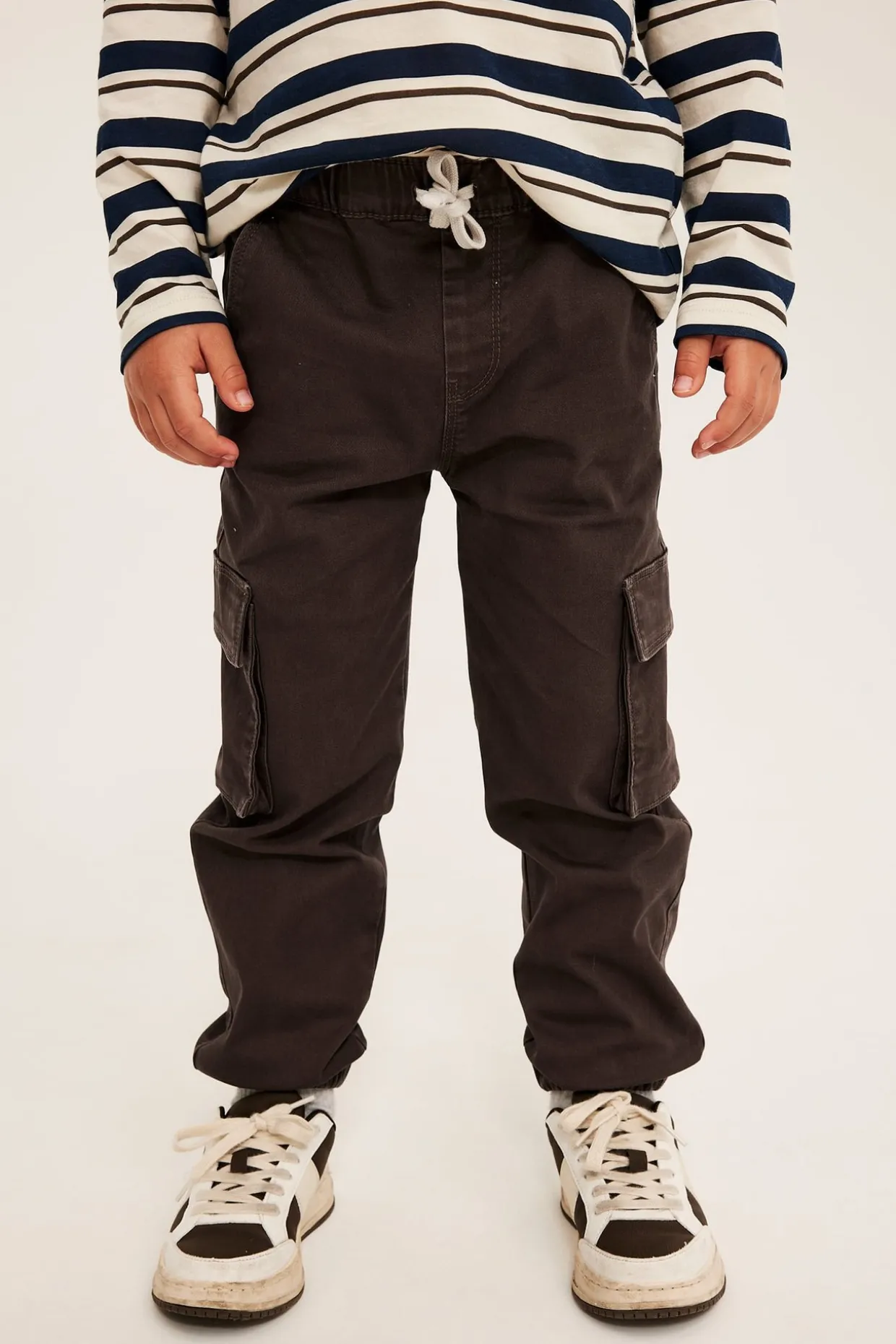 Cargobyxor i stretchig twill