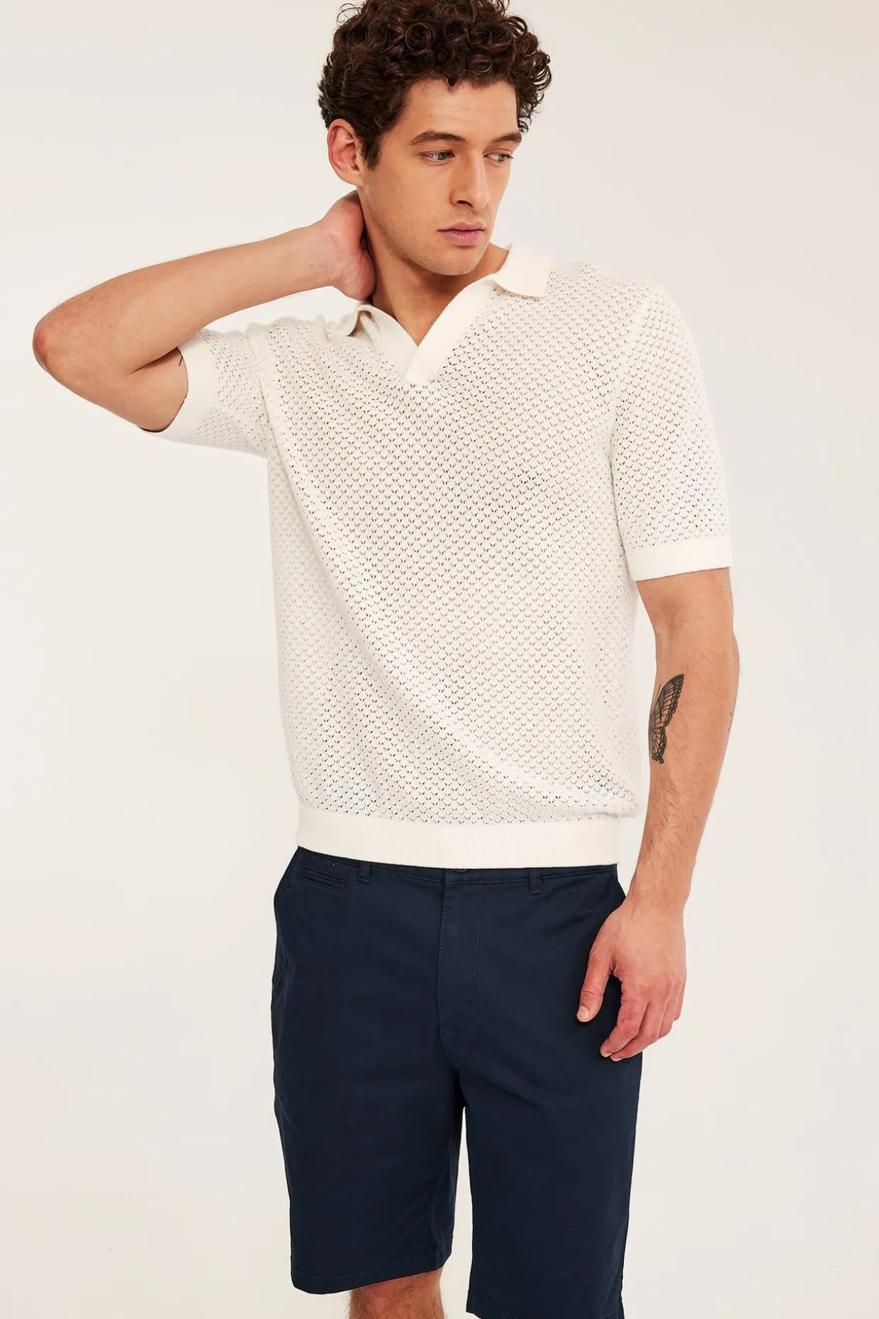 Chinosshorts i bomullstwill