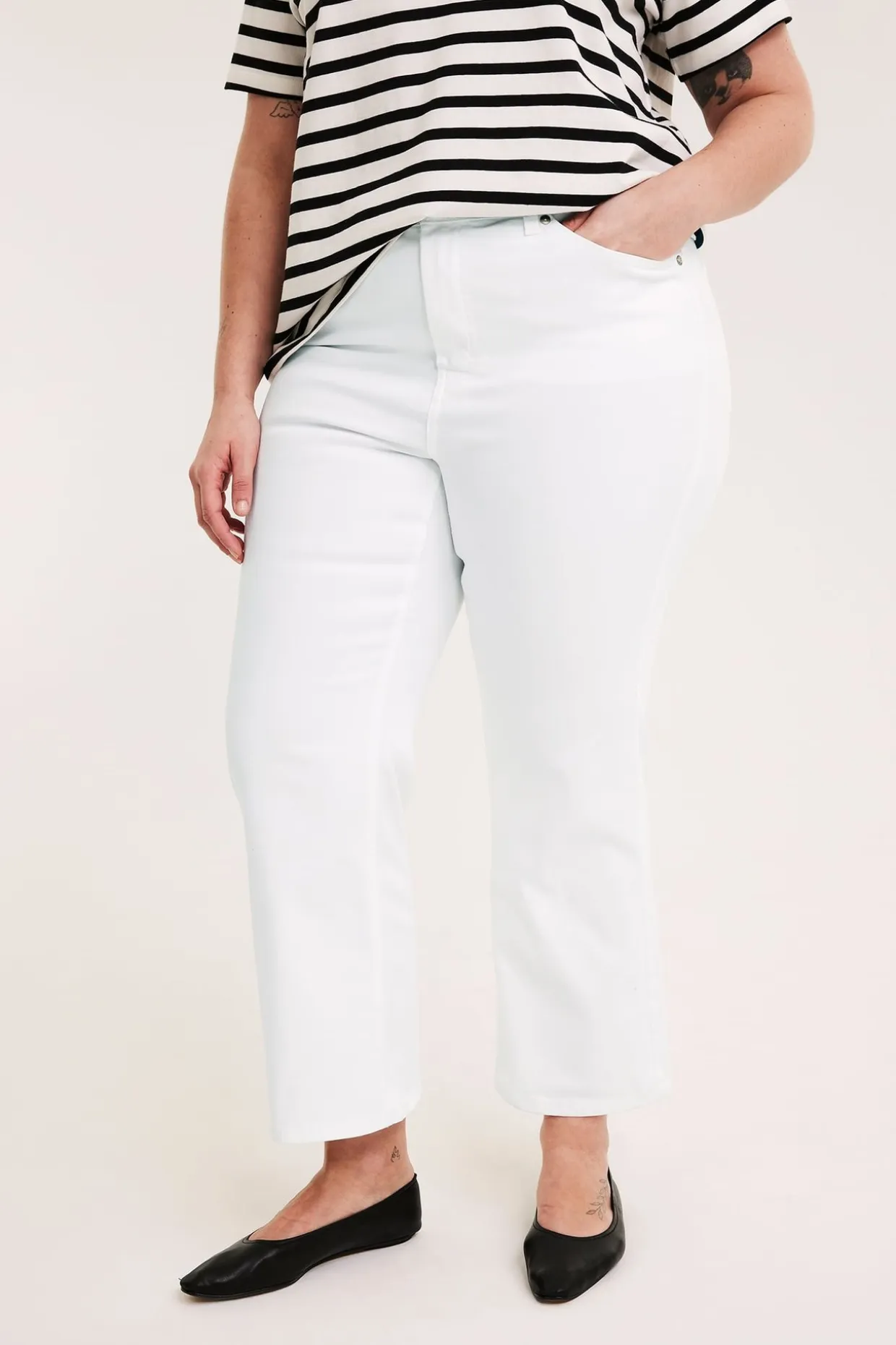 Cropped flare jeans high waist