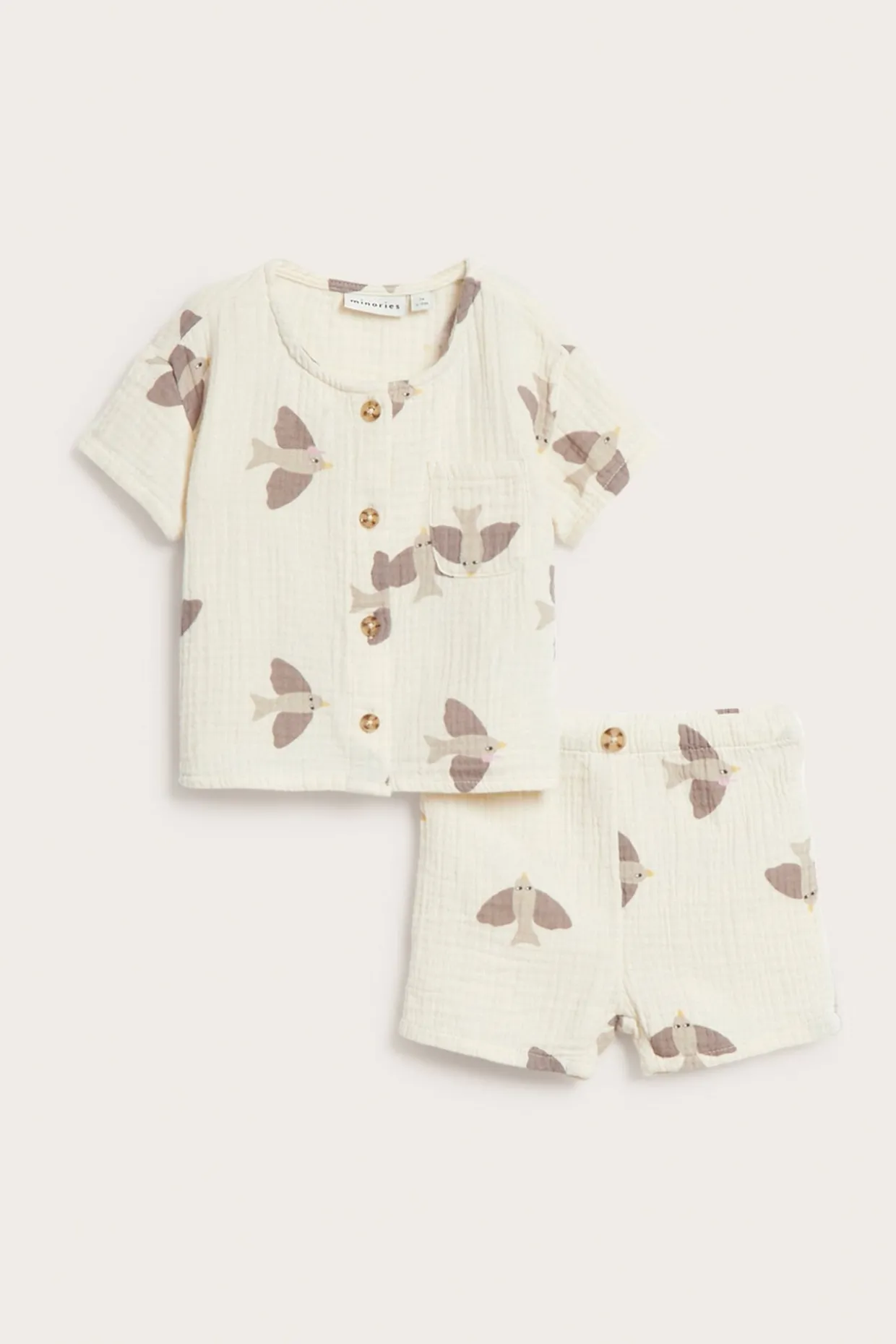 2-delat babyset i muslin